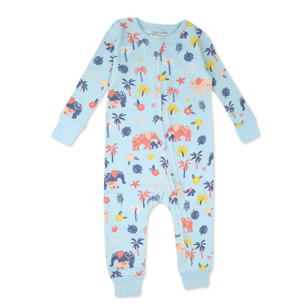 2-Pack Organic Cotton Pajamas in Elephant Bloom Print