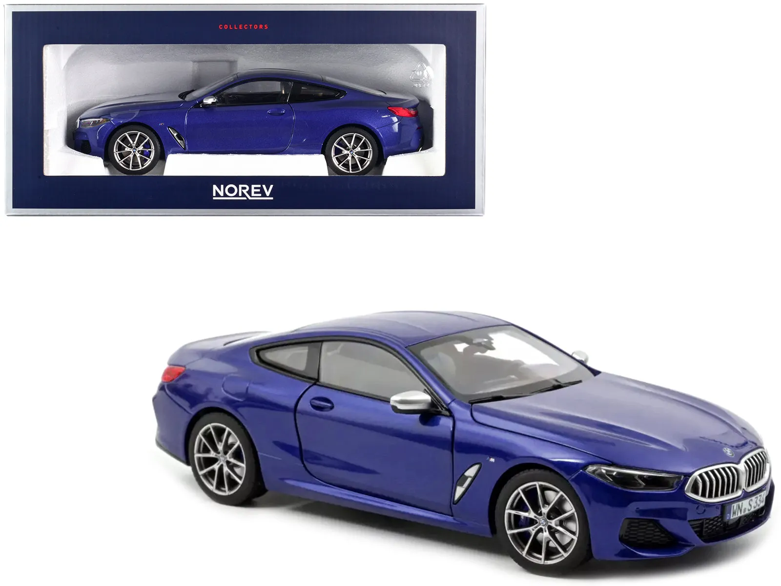 2018 BMW M850i Blue Metallic 1/18 Diecast Model Car by Norev