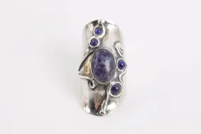 925 Silver Ring with 1.34tcw Lapis Lazuli Size 7.5 (10.99g.)