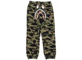 A Bathing Ape 1st Camo Shark Sweatpants in Green