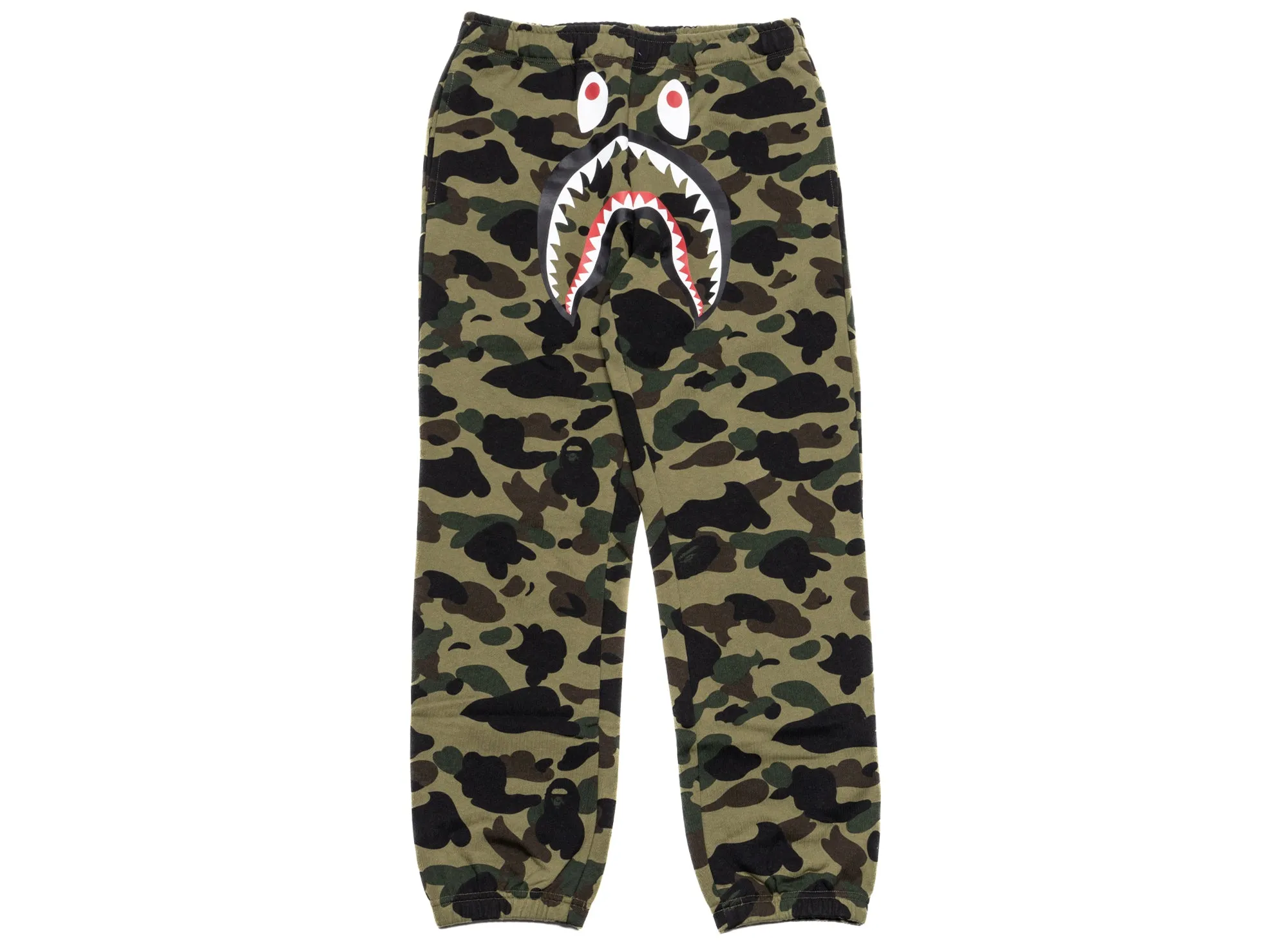 A Bathing Ape 1st Camo Shark Sweatpants in Green