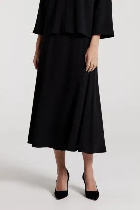 A Line Midi Skirt - Black