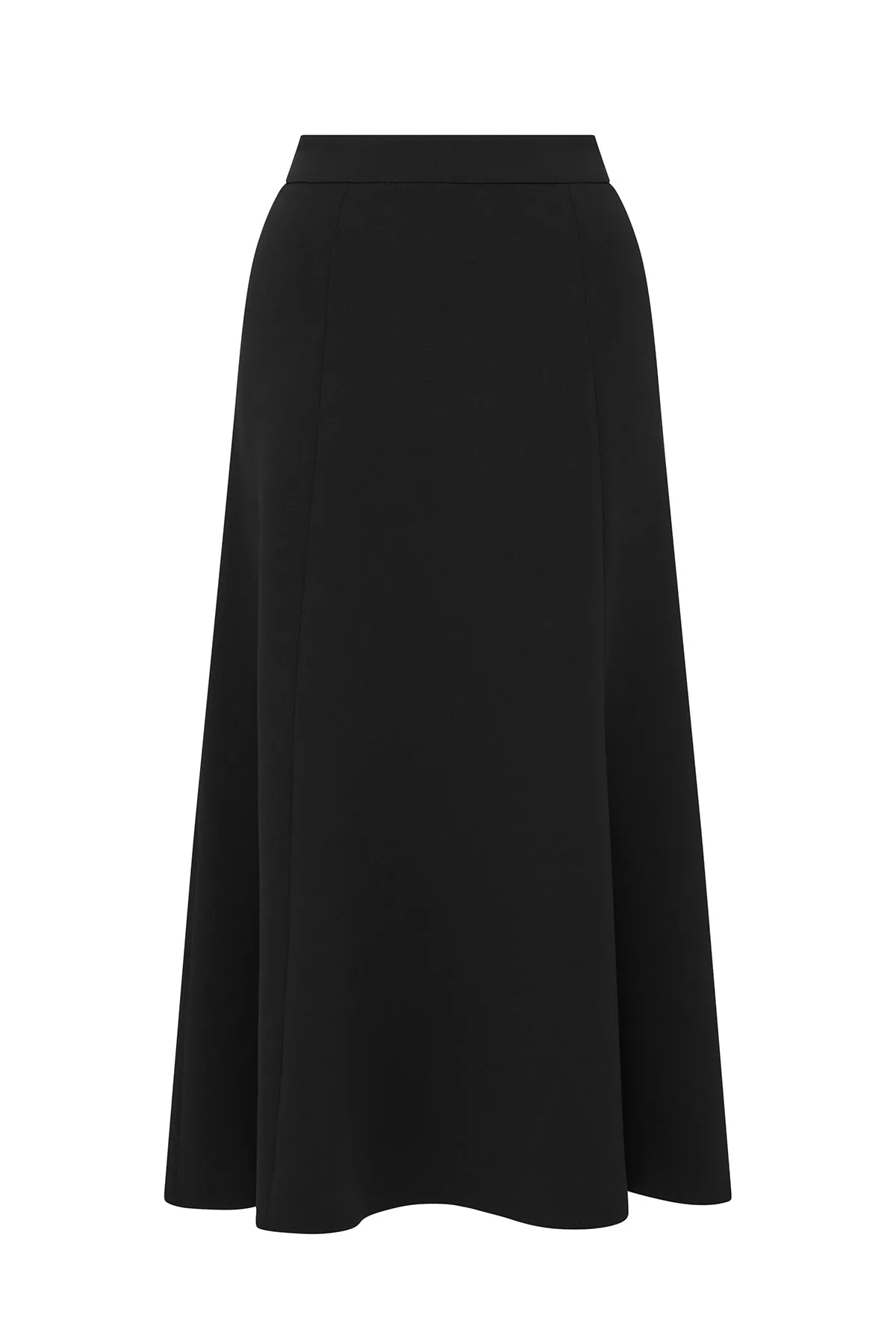 A Line Midi Skirt - Black