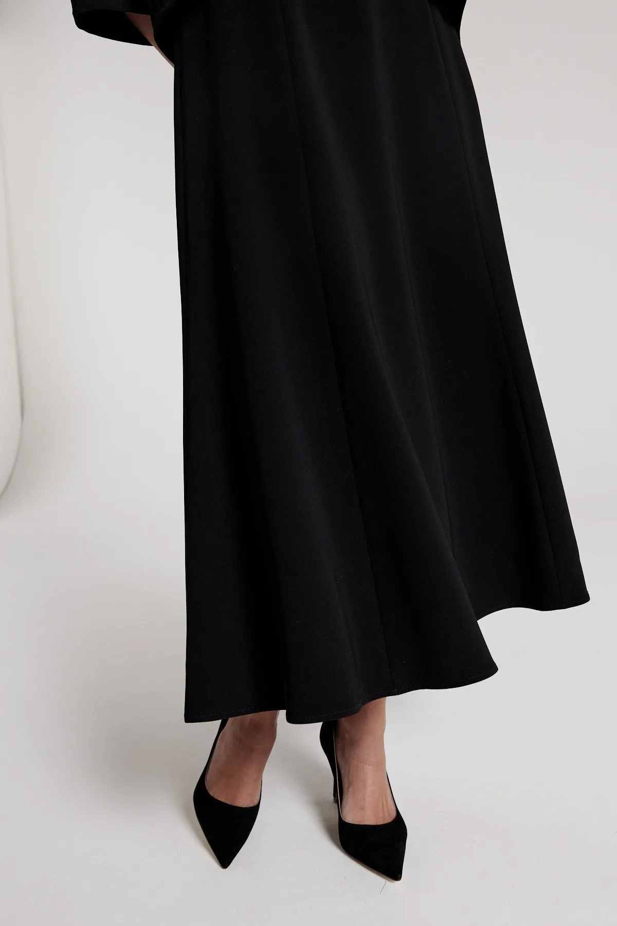 A Line Midi Skirt - Black