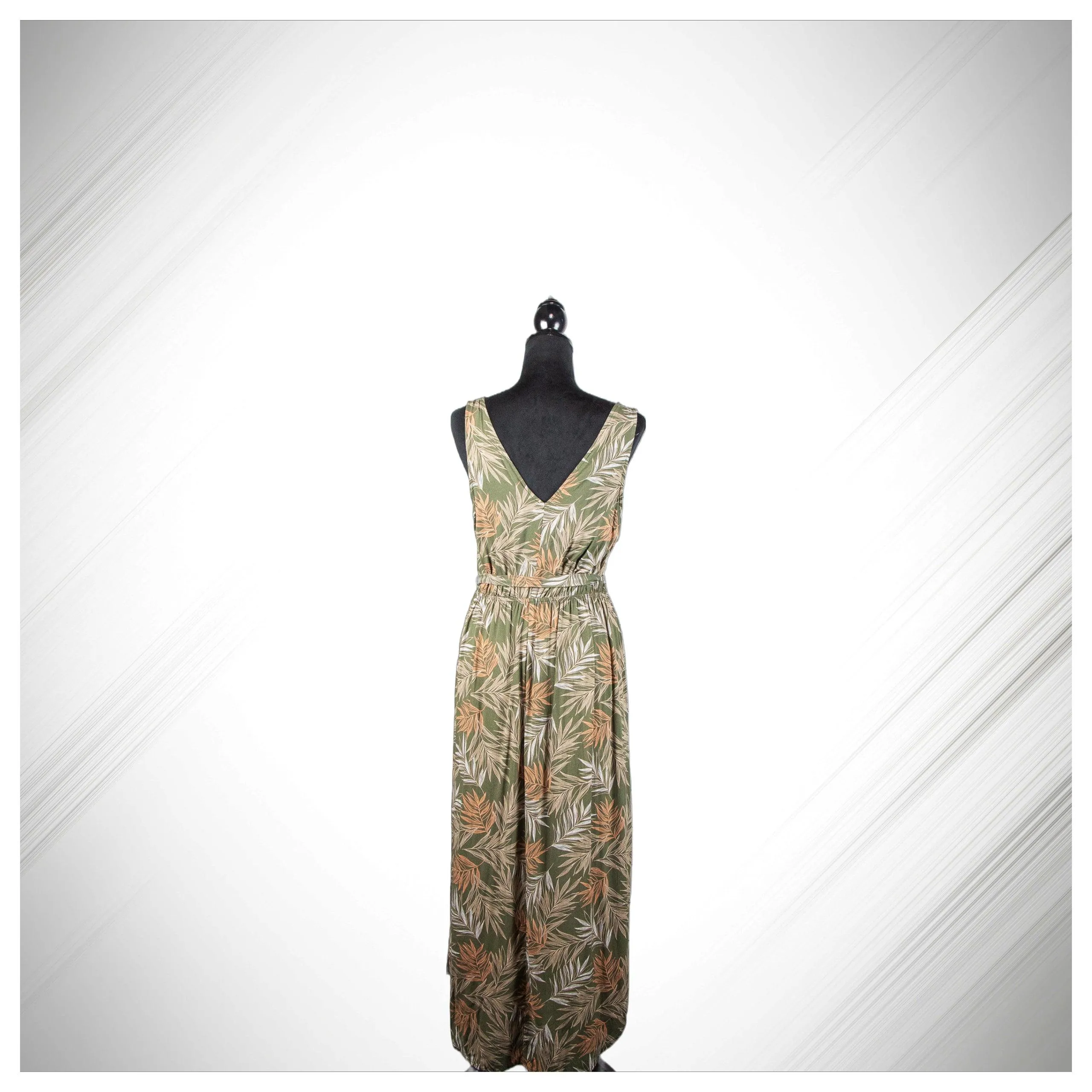 A New Day Women's Floral Print Sleeveless V-Neck Maxi Dress - Olive Floral -