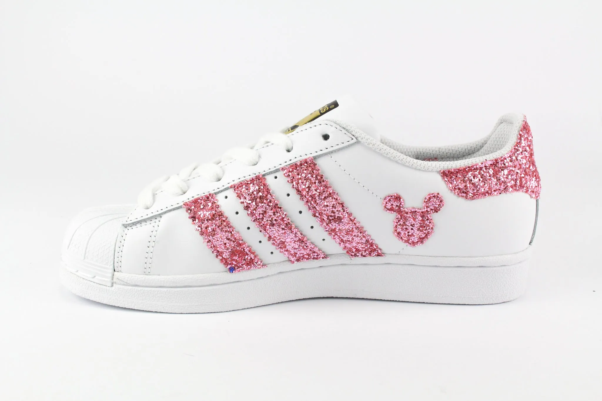 Adidas Superstar Topolini Neon Pink Glitter