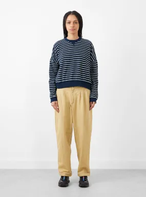 Almost Grown Sweatshirt Navy & Ecru Stripe