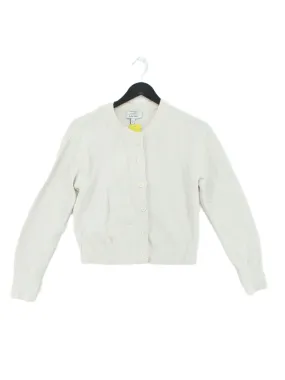 & Other Stories Women's Cardigan S White Cotton with Elastane, Polyamide