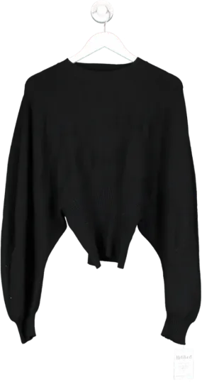 Amy Lynn London Black Batwing Clinched Waist Jumper UK L