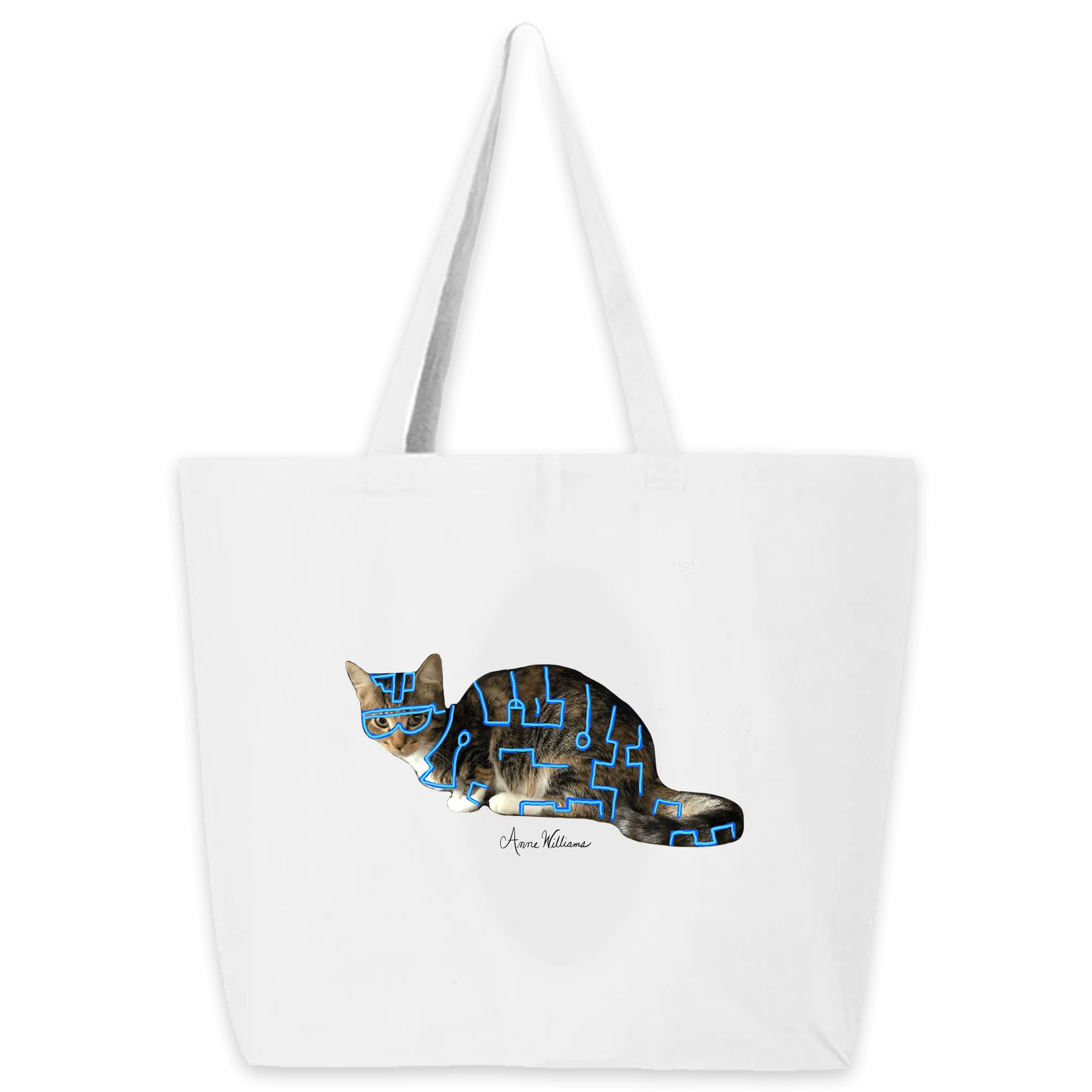 Anne Williams Art- Lazer Cat Tote