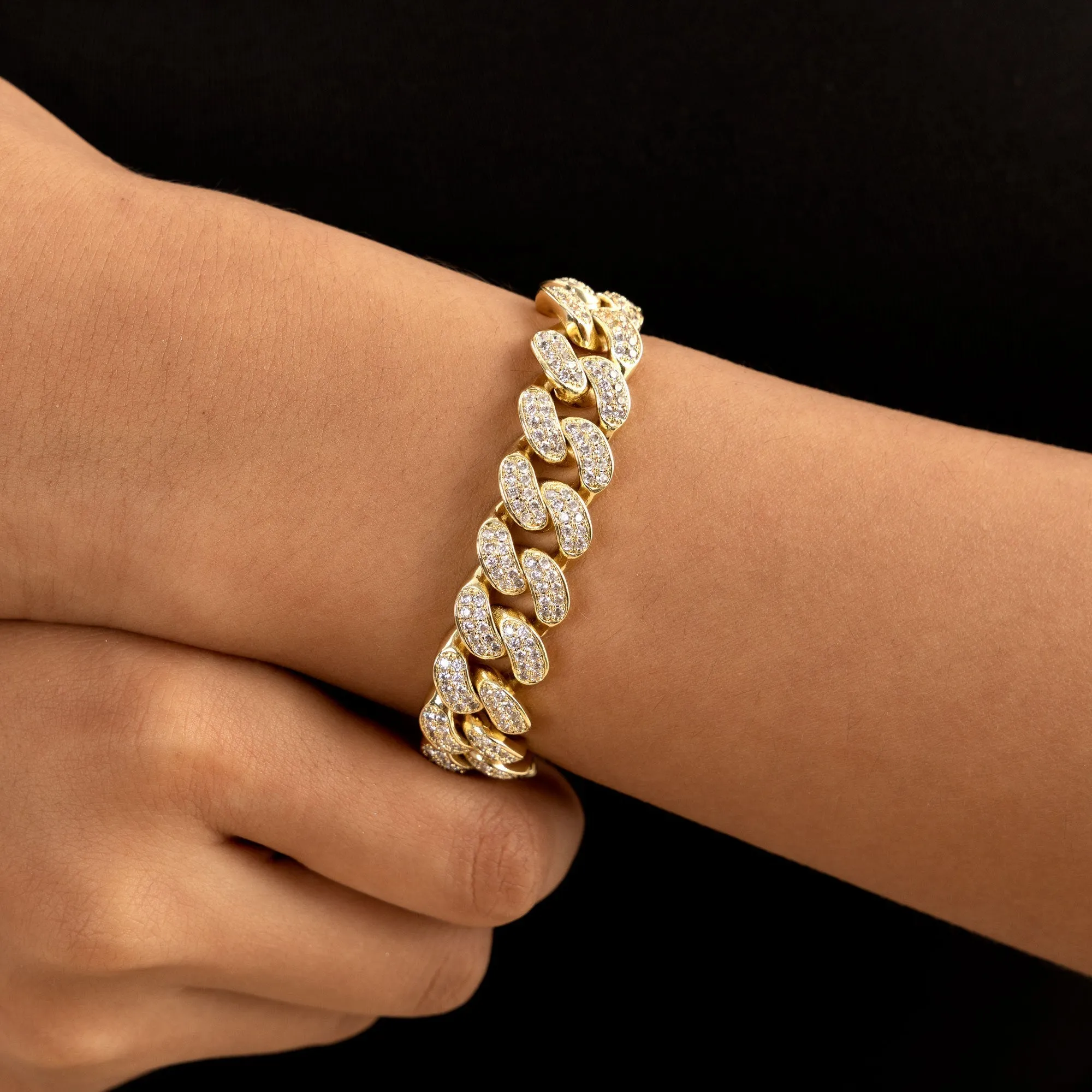 Aporro A® Cuban Link Yellow Gold Bracelet- 7"