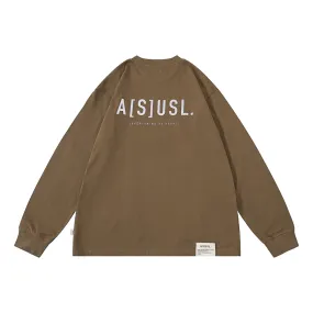 A[S]USL KID'S REFLECTIVE LOGO LONG TEE-BROWN