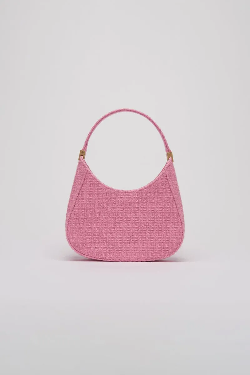 BABY PINK TWEED MINI TOP HANDLE BAG