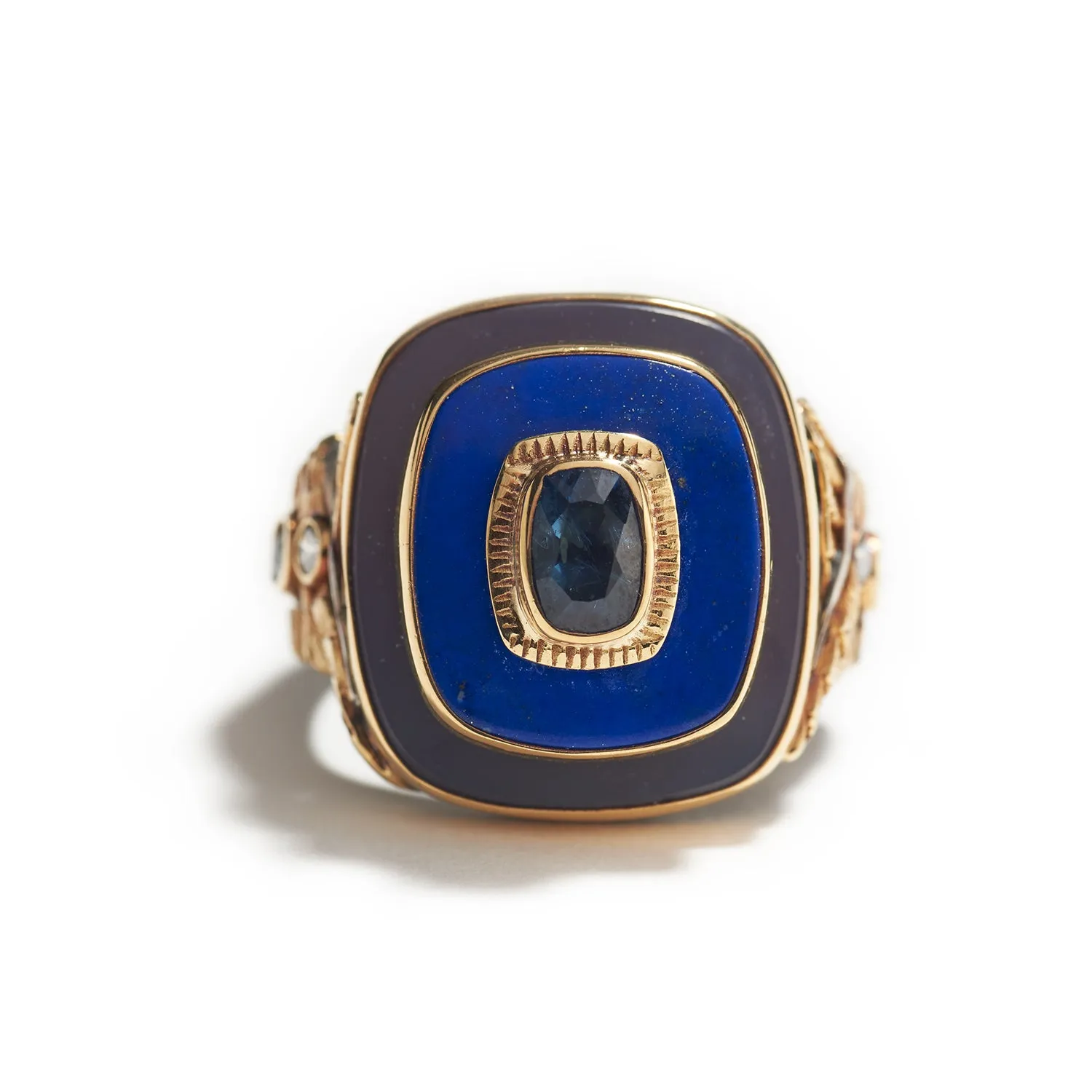 Blue Brown Medley Ring