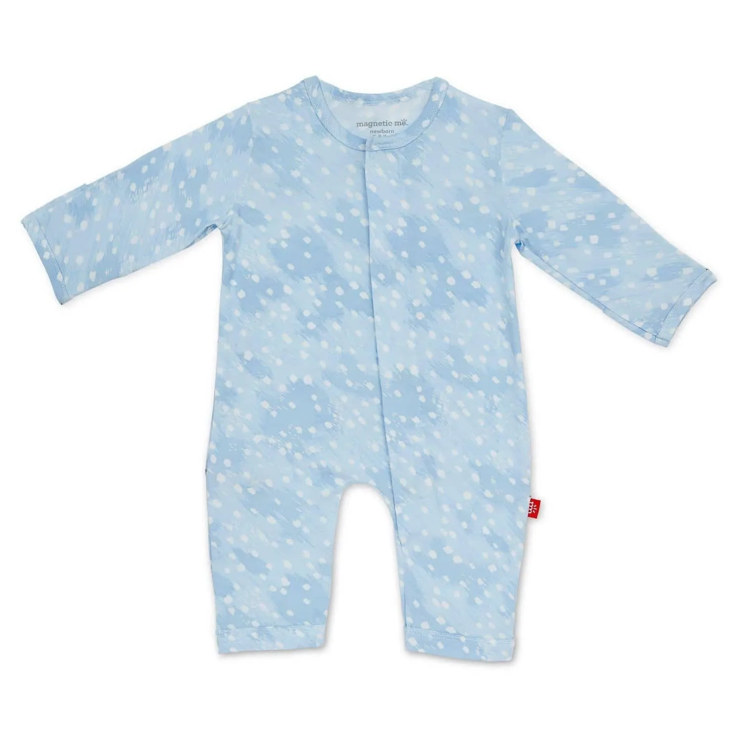 blue doeskin modal magnetic fuss free coverall