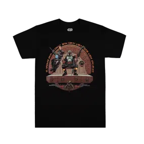 Boba Fett Throne Color Illustration Black Tee