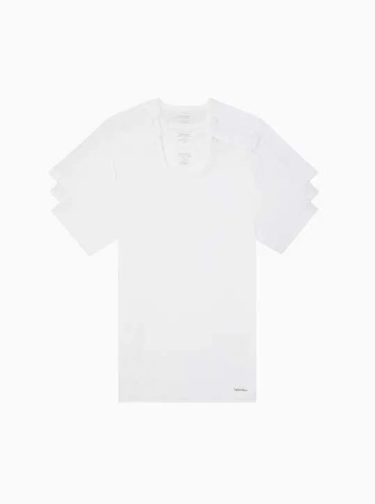 Calvin Klein 100% Cotton Classic Fit Crew Neck T-Shirt 3-PACK