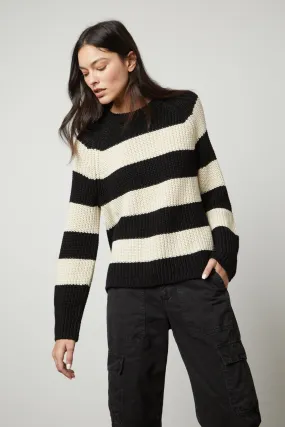 CIARA STRIPED CREW NECK SWEATER