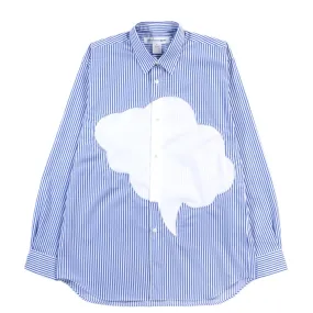 COMME DES GARCONS SHIRT B007 CHRISTIAN MARCLAY SHIRT BLUE / STRIPES