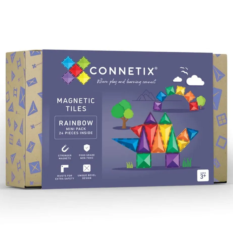 Connetix Tiles - Rainbow 24 Piece Mini Pack