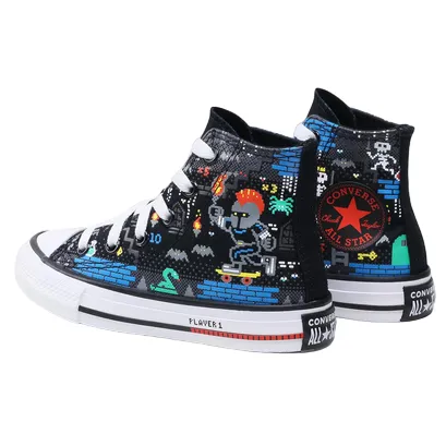 Converse high-top sneakers for children in black Ctas Hi 670212C canvas