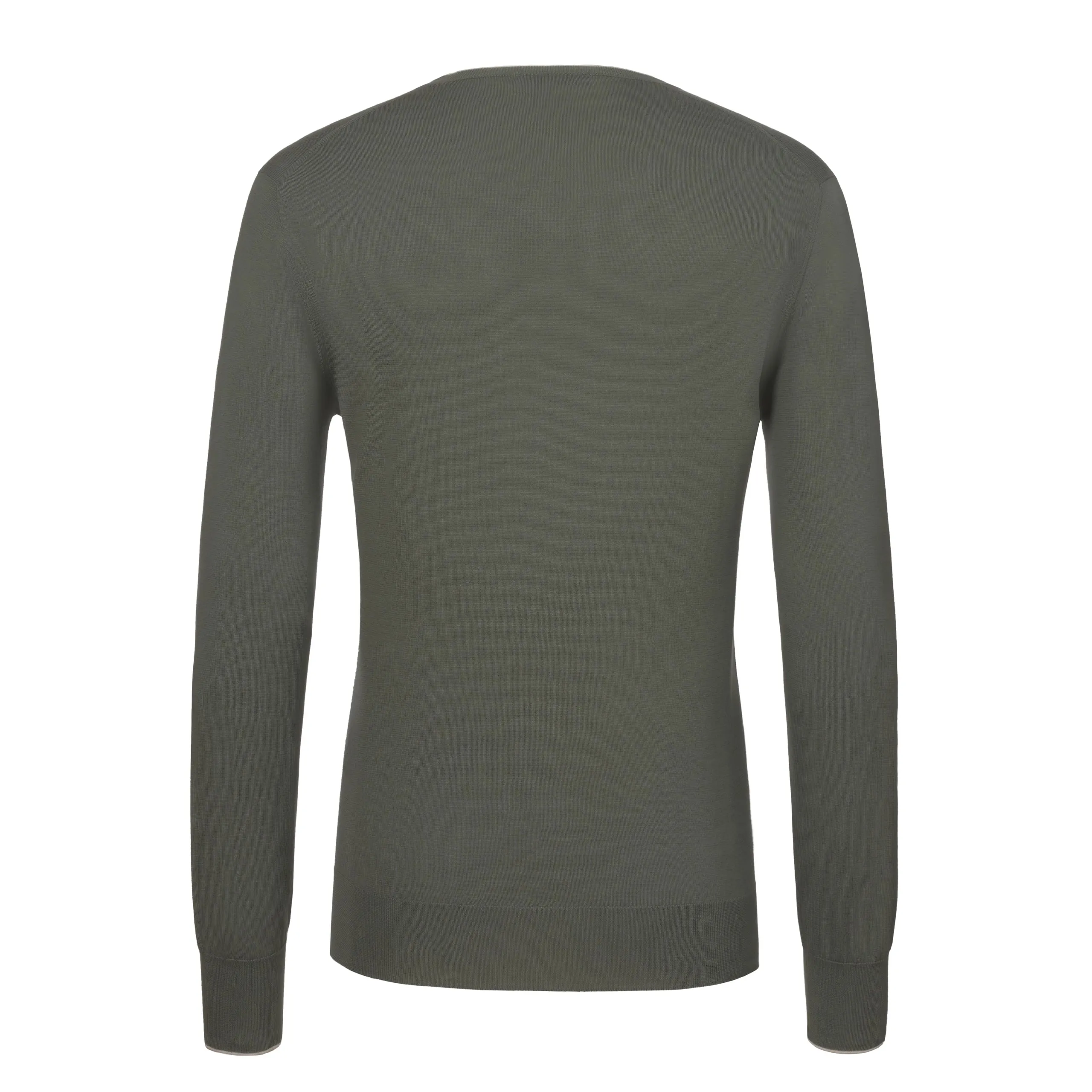 Cotton Crew-Neck Sweater in Green