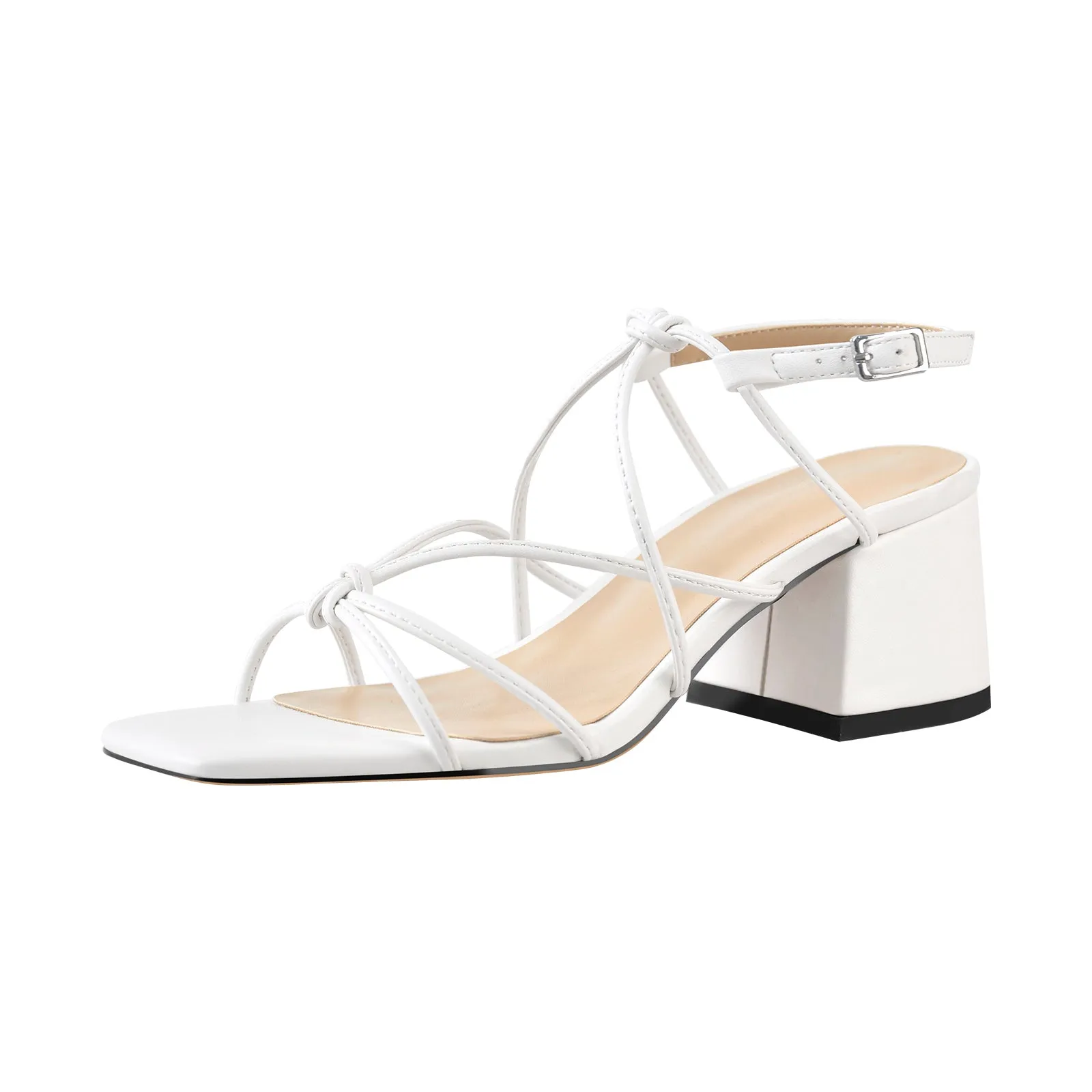 Criss Cross Gladiator Strappy Chunky Heel Sandals