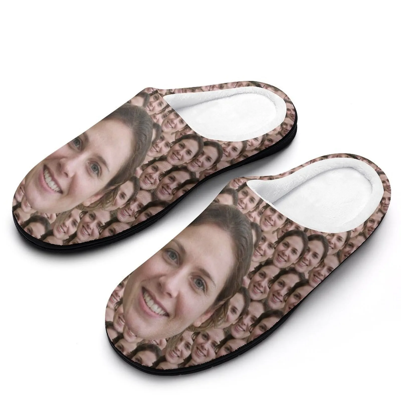 Custom Face Seamless Photo All Over Print Cotton Slippers For Men Women