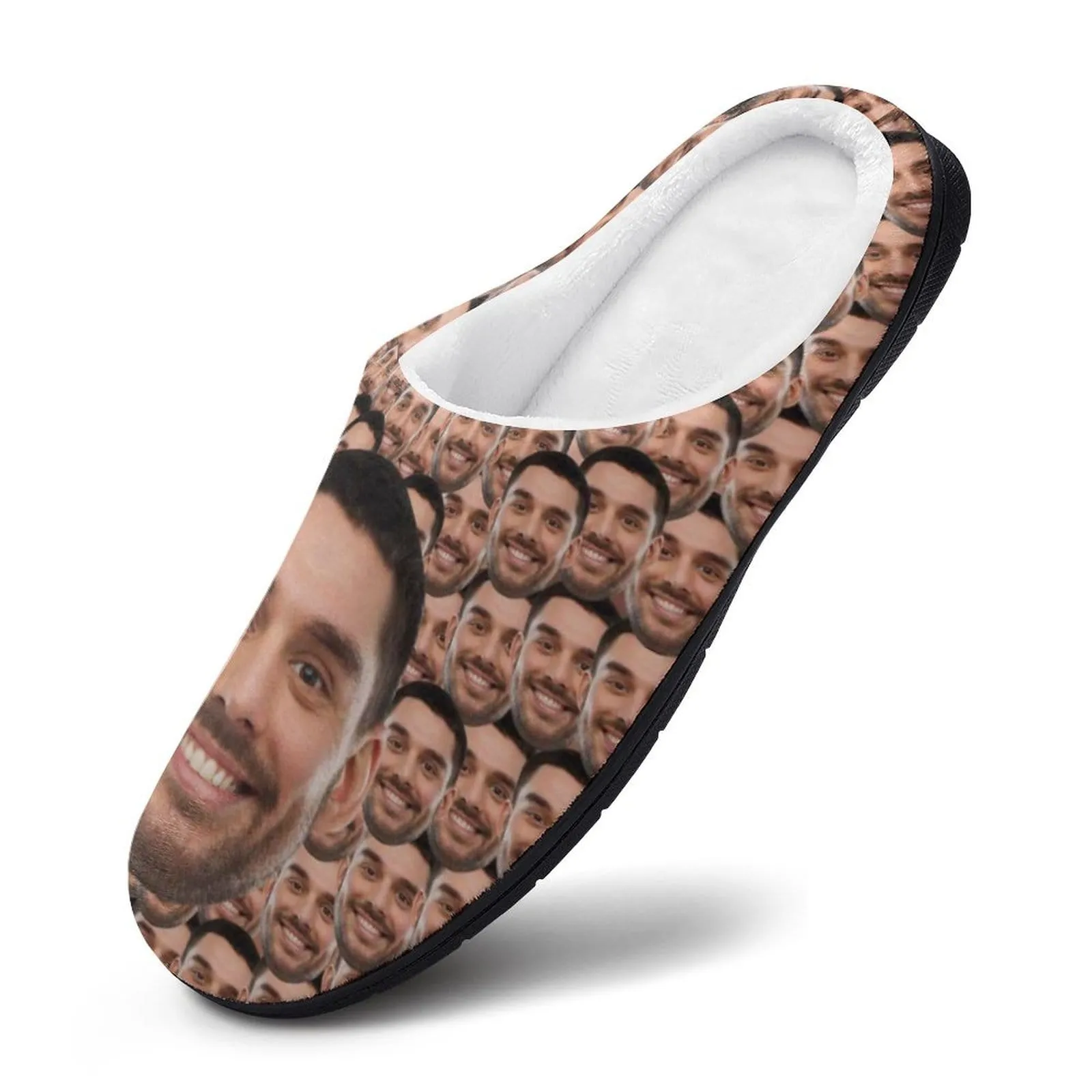 Custom Face Seamless Photo All Over Print Cotton Slippers For Men Women