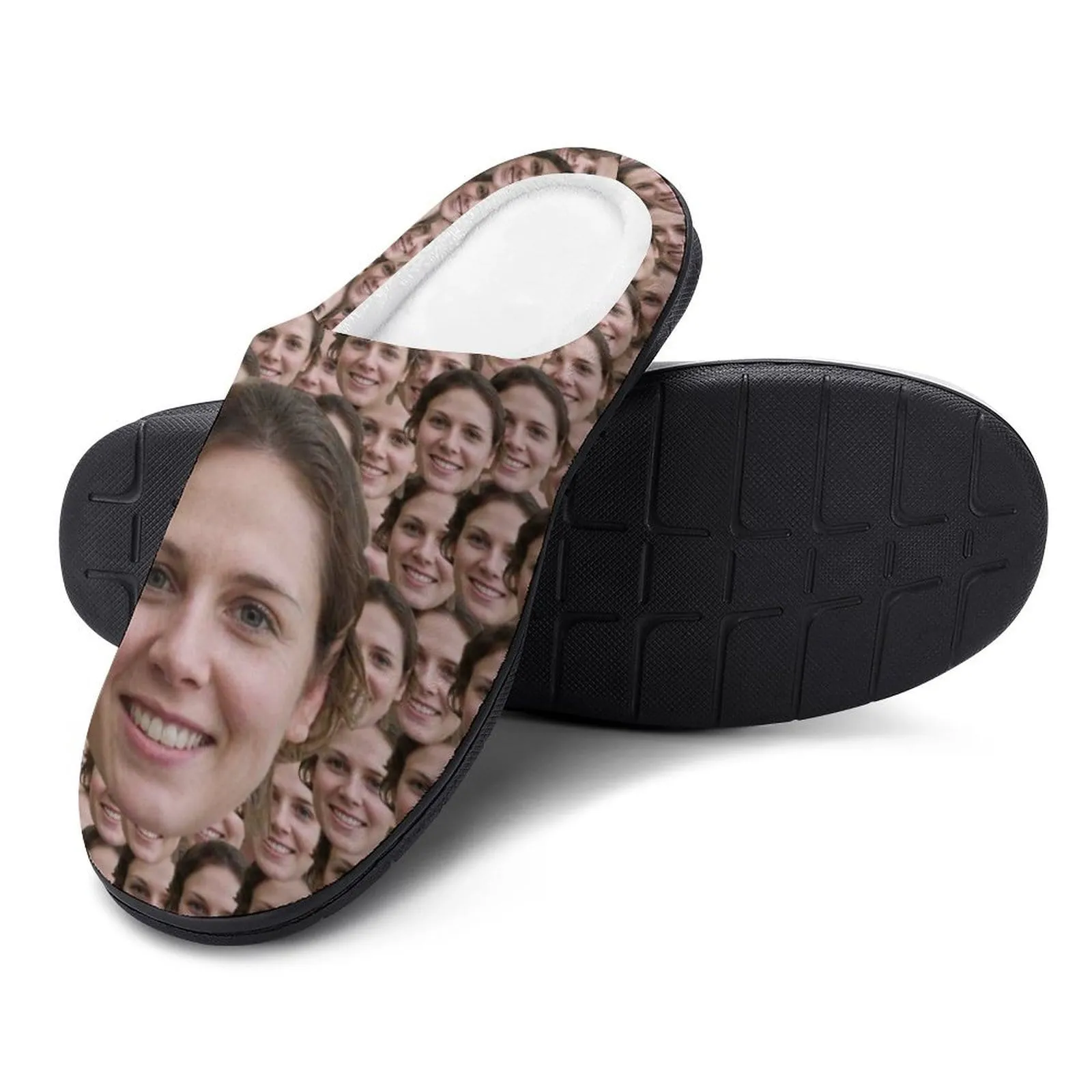 Custom Face Seamless Photo All Over Print Cotton Slippers For Men Women