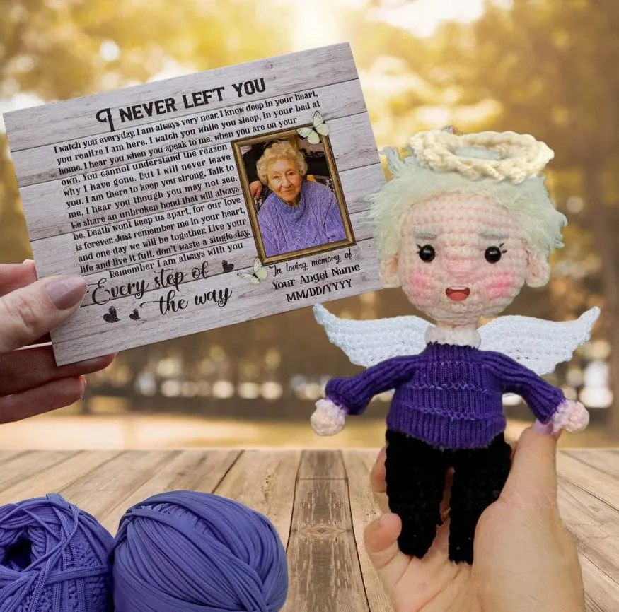 Custom Photo DIY Hand Knitted Doll With Card Personalized Photo Hand Made Doll