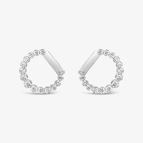 Diamond Crescent Earrings