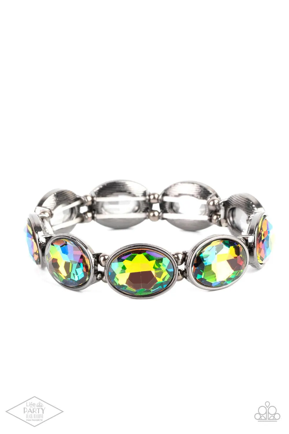 Diva In Disguise Multi Oil Spill Rhinestone Bracelet - Paparazzi Accessories