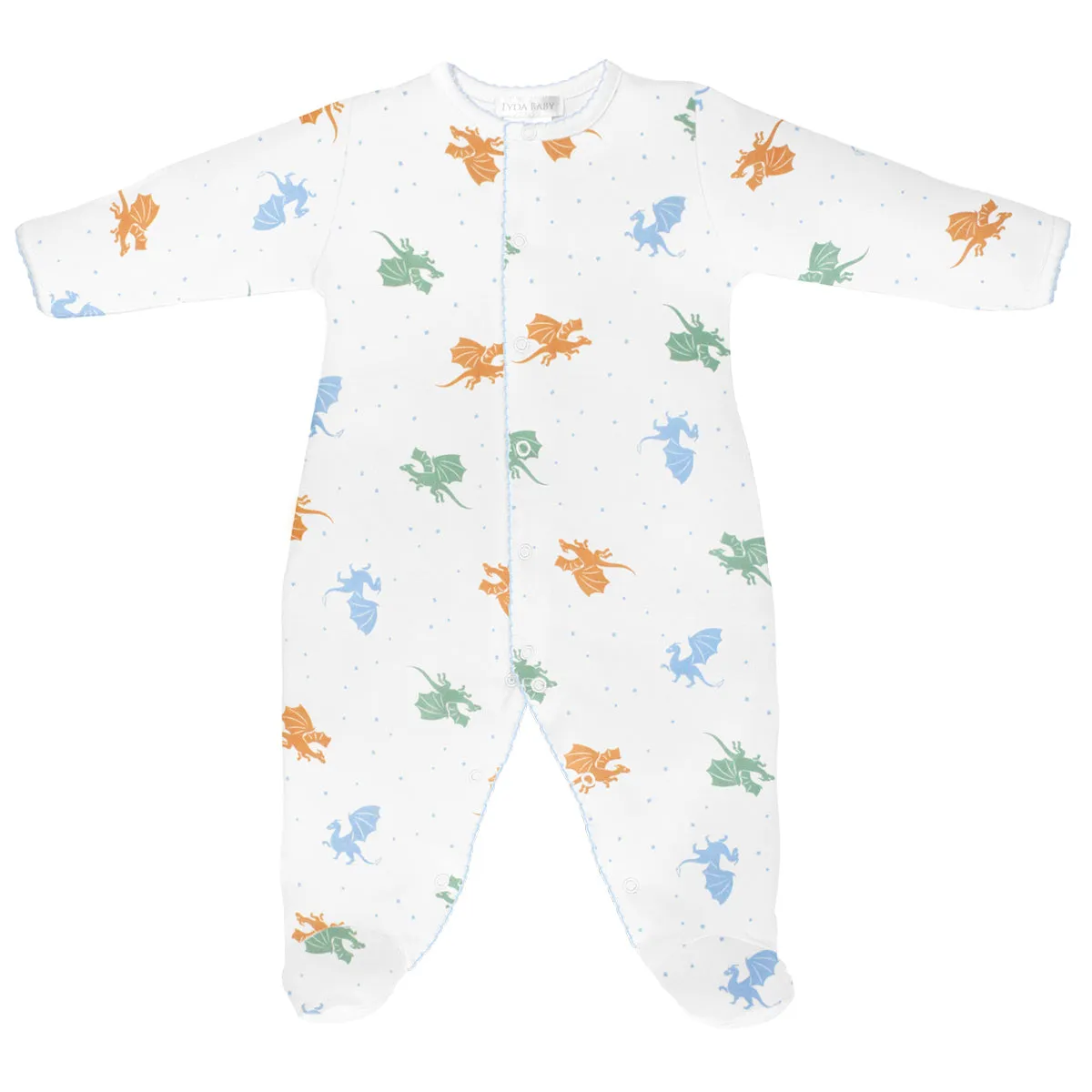 Dragons Printed Footie | Baby Boy