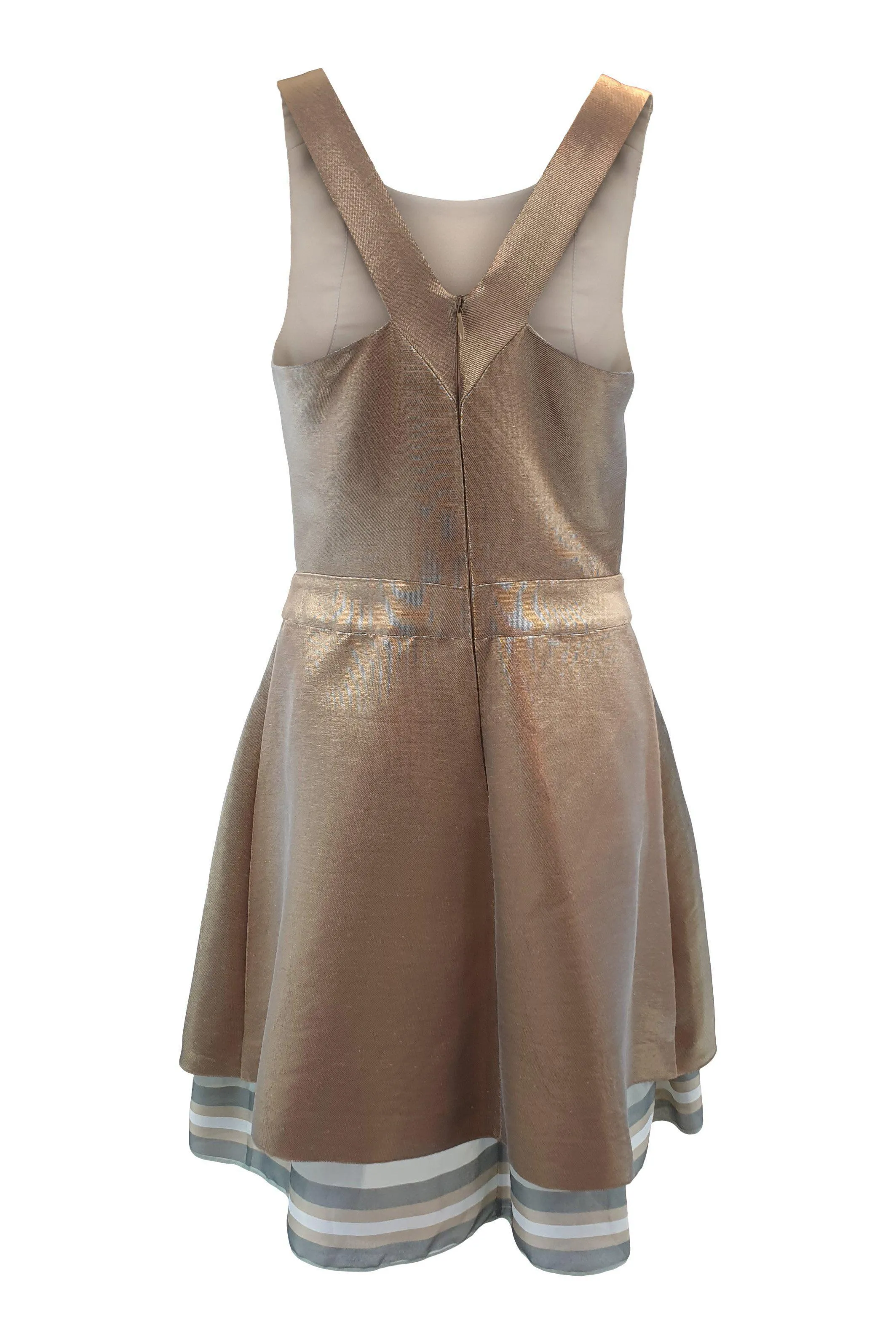 EMPORIO ARMANI Cotton Blend Silk Lined Sleeveless Mini Dress (IT 40)