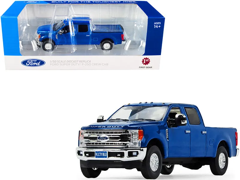 Ford F-250 Super Duty Pickup Truck Velocity Blue Metallic 1/50 Diecast Model Car by First Gear