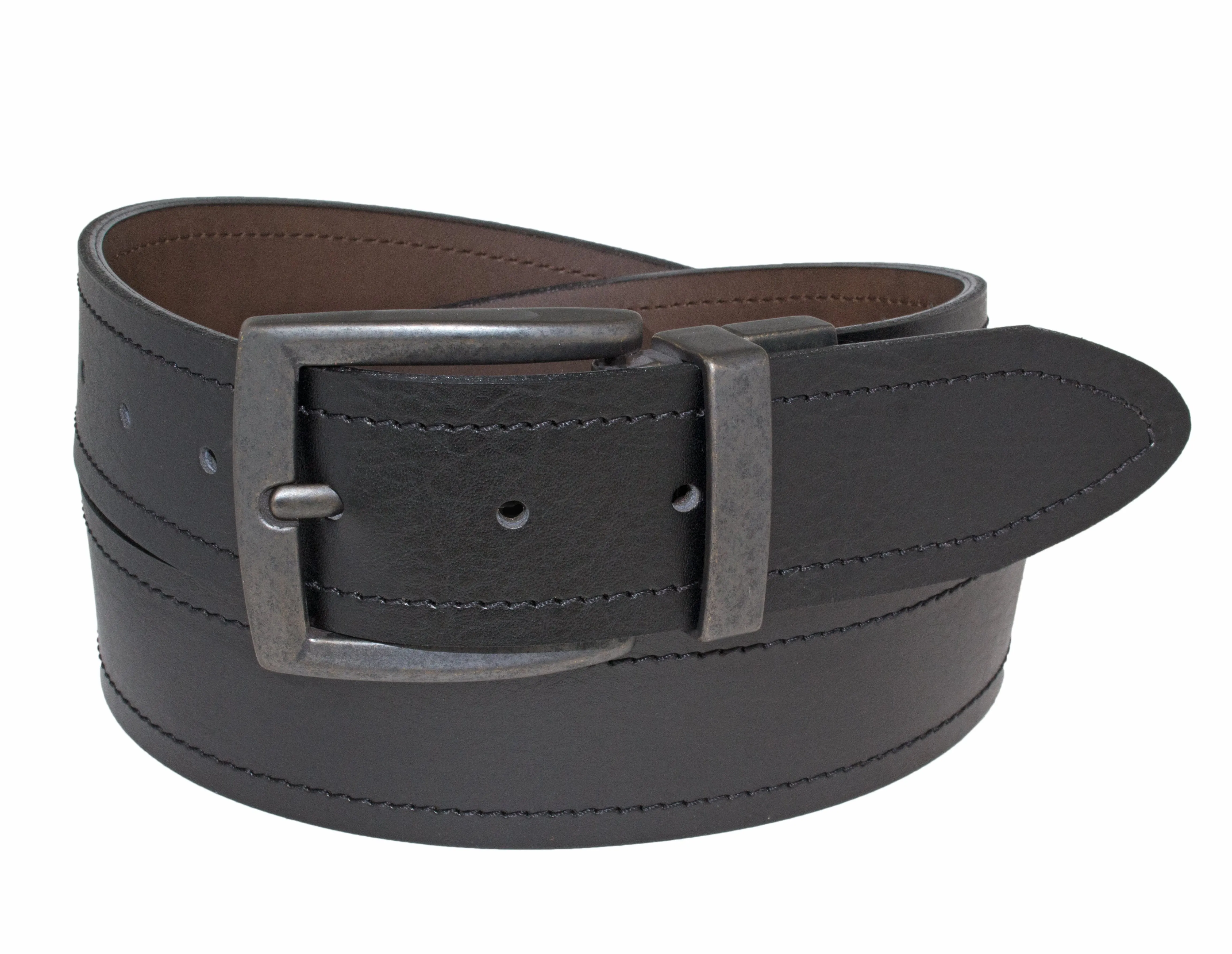 Grizzly 40mm Sewn Reversible Belt w/A. Black Harness buckle