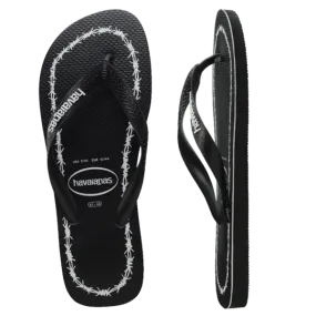 Havaianas Top Print Goodvibez Thongs - Black/White