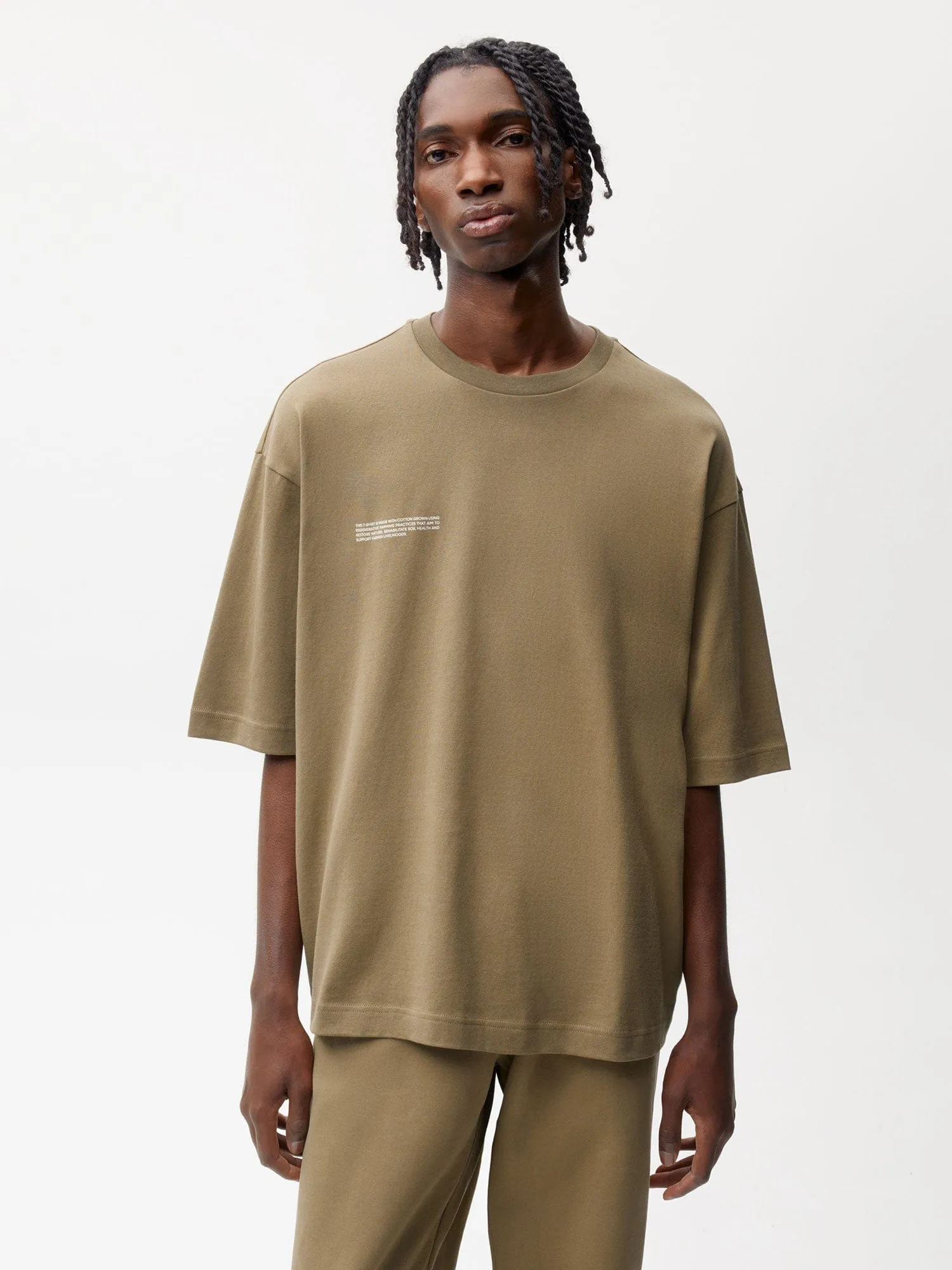 In Conversion Cotton Boxy T-shirt—carbon brown