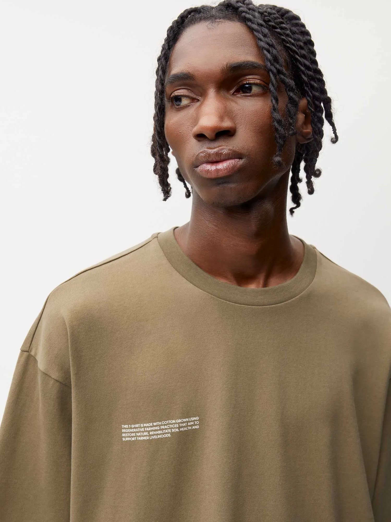 In Conversion Cotton Boxy T-shirt—carbon brown