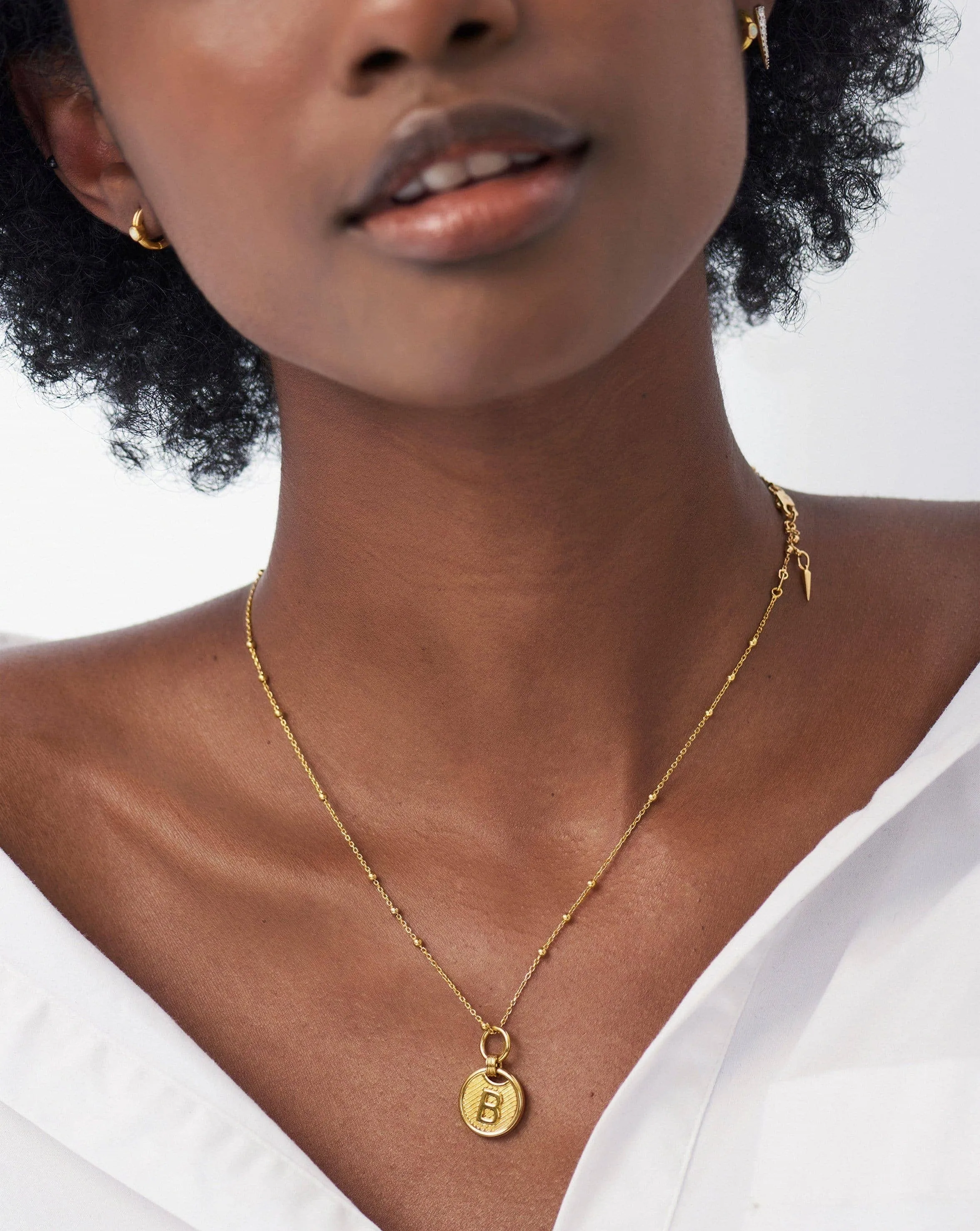 Initial Pendant Necklace - Initial A | 18ct Gold Plated Vermeil