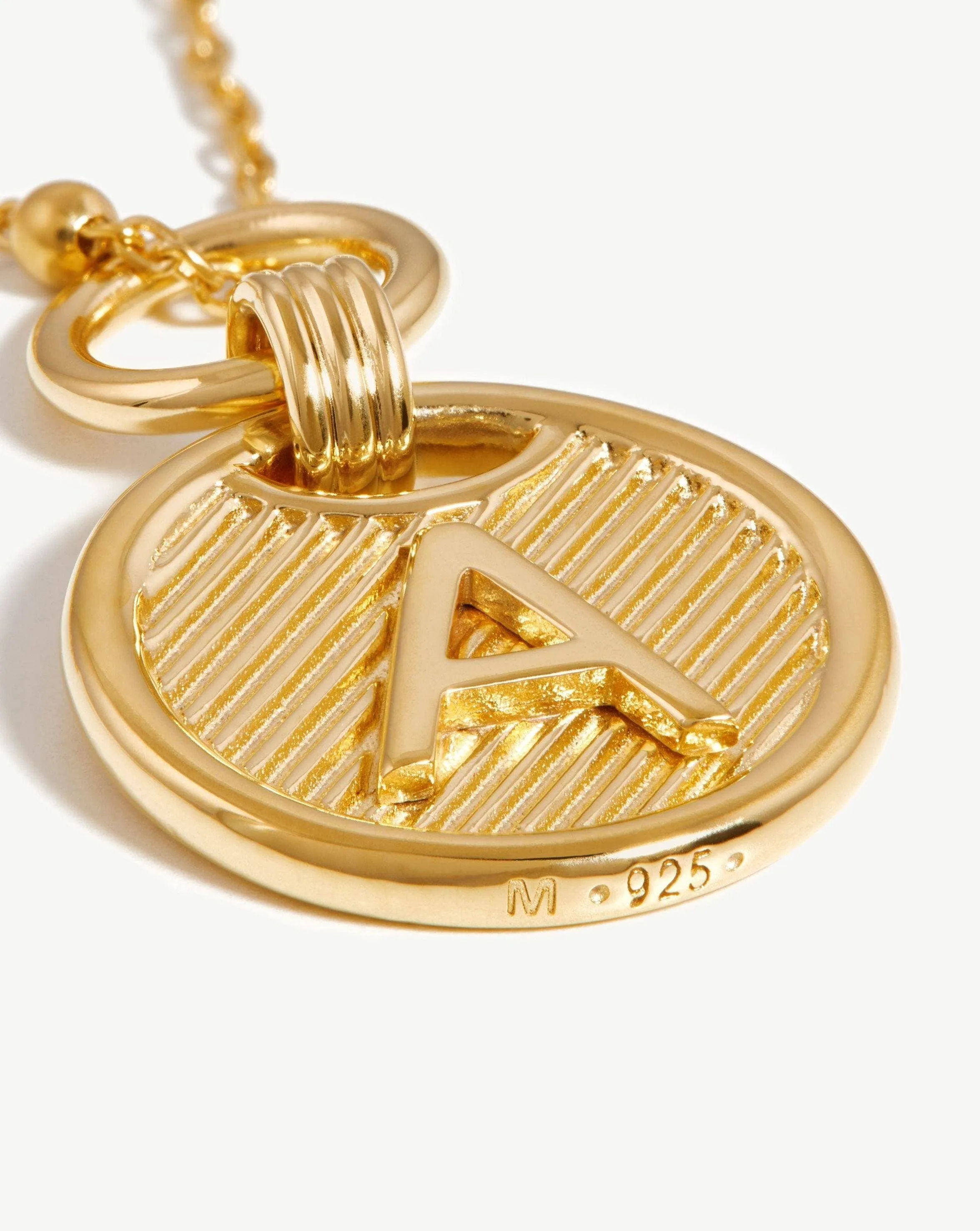 Initial Pendant Necklace - Initial A | 18ct Gold Plated Vermeil