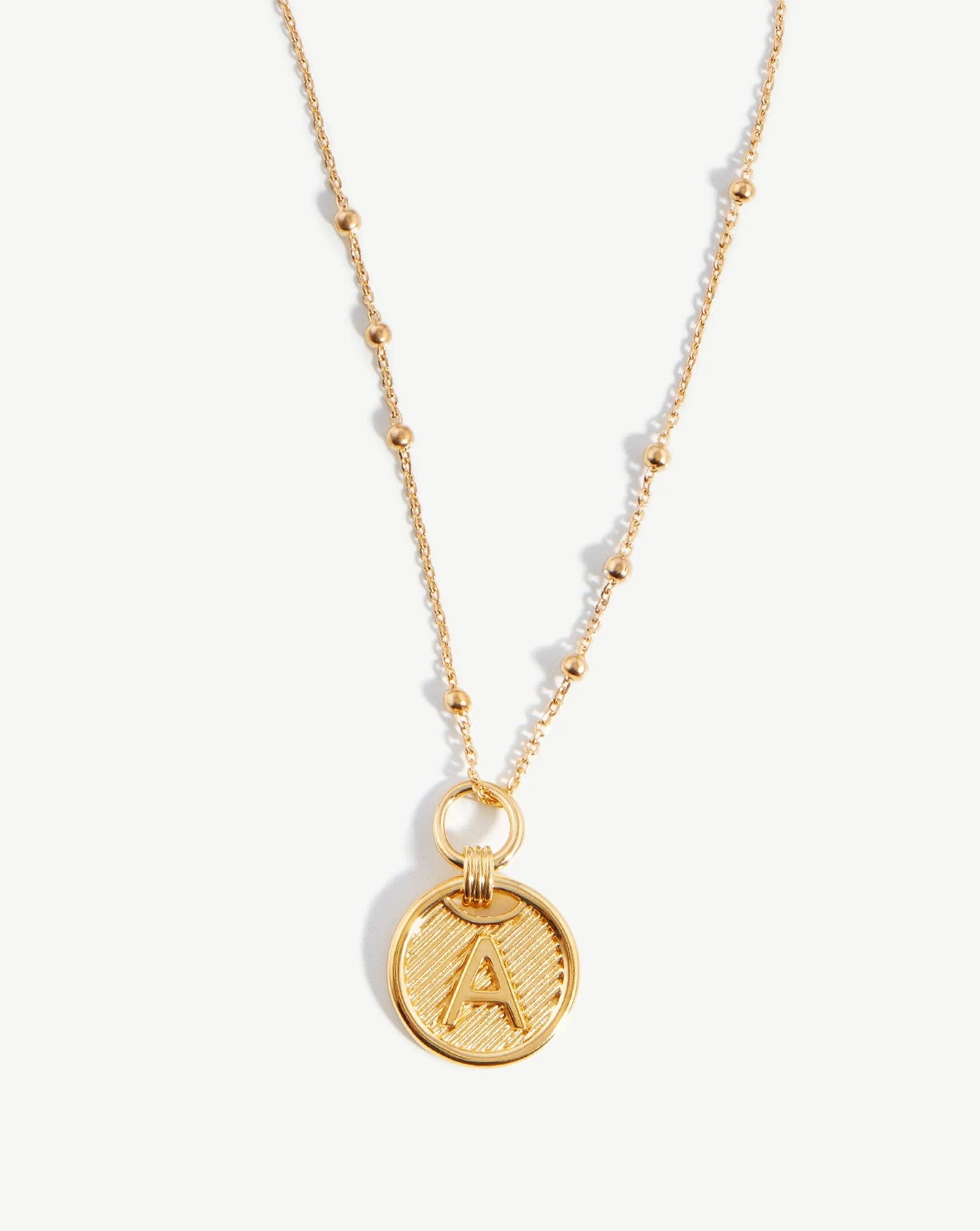 Initial Pendant Necklace - Initial A | 18ct Gold Plated Vermeil