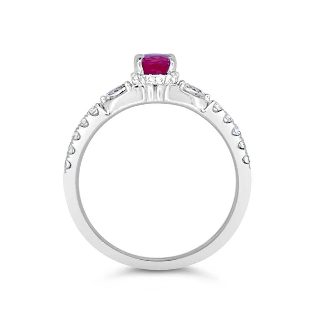 Irisa by Martin Binder Oval Ruby & Diamond Ring