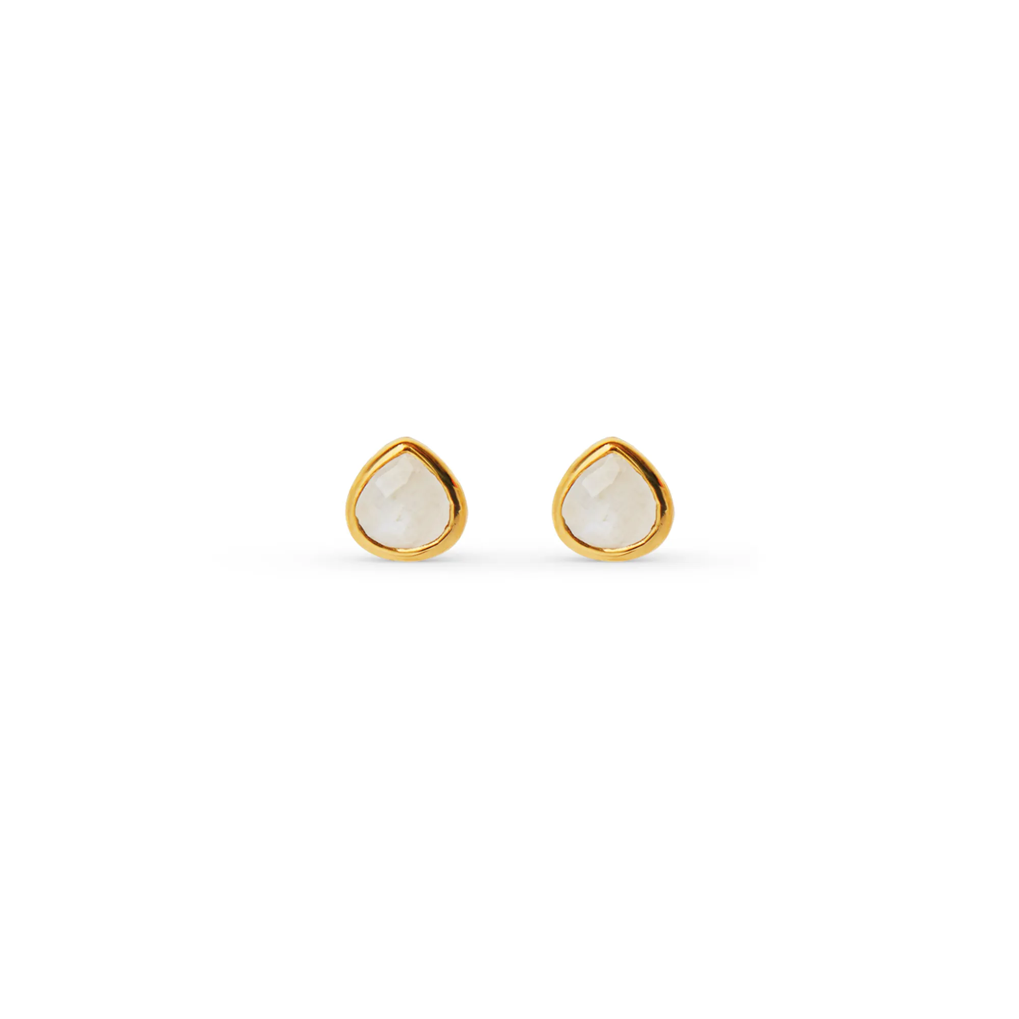 LUXE Moonstone Semi-Precious Stud Earrings