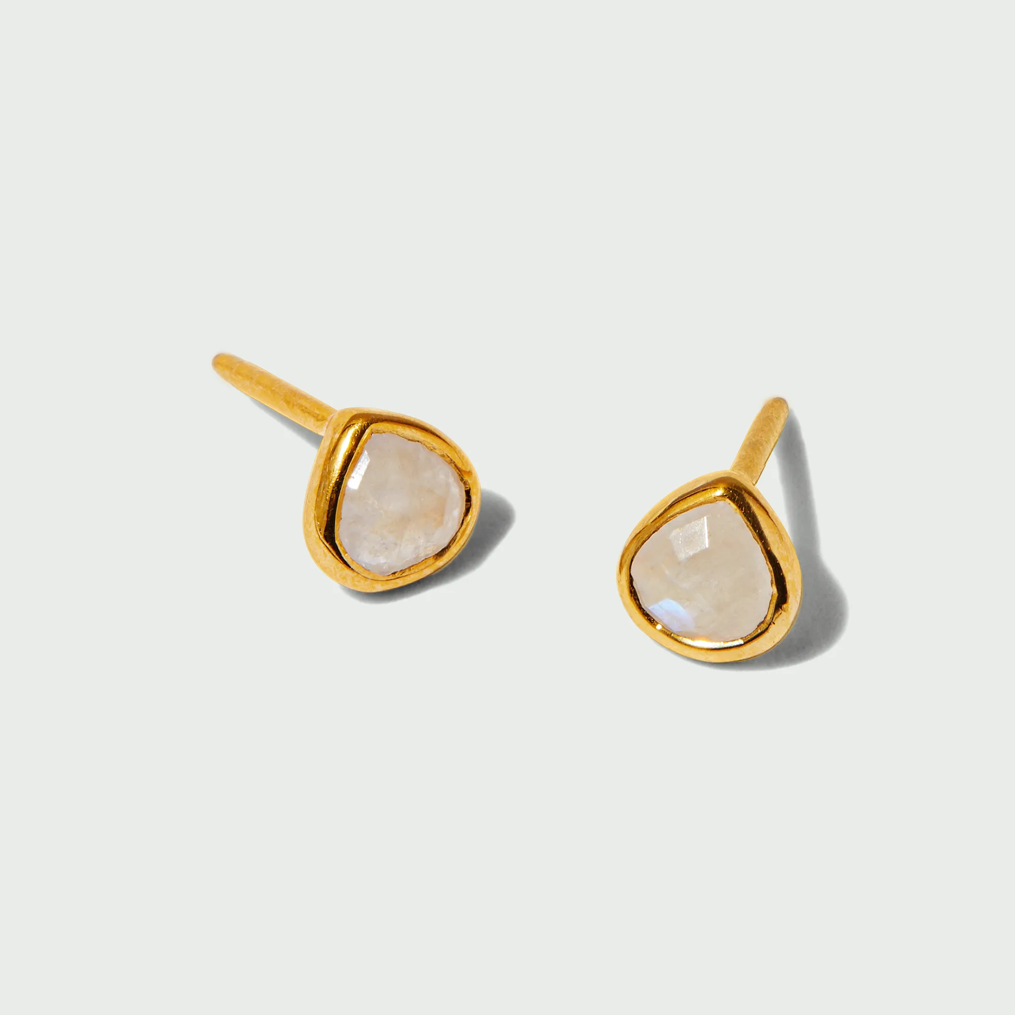 LUXE Moonstone Semi-Precious Stud Earrings