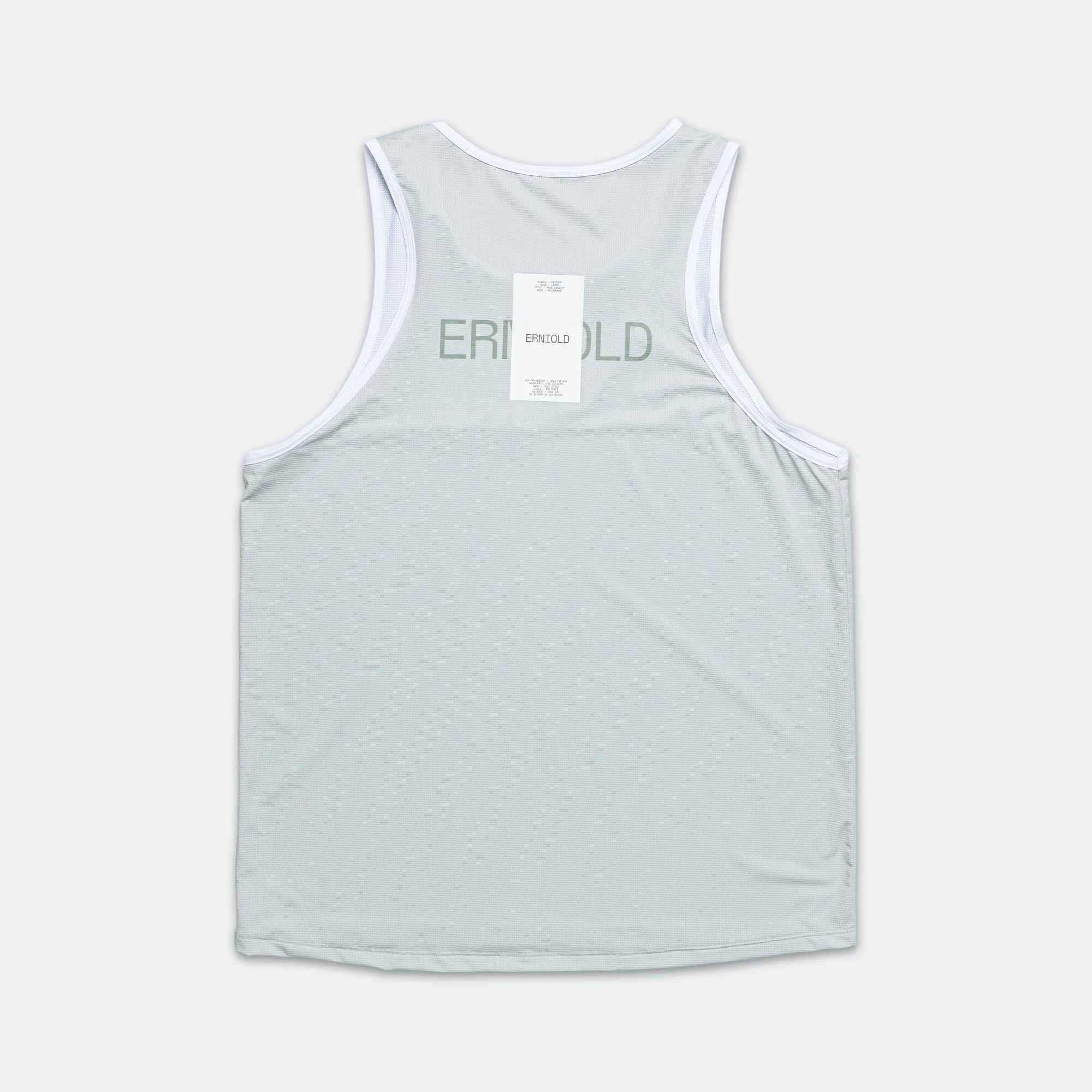 Mens Race Singlet - Light Moss