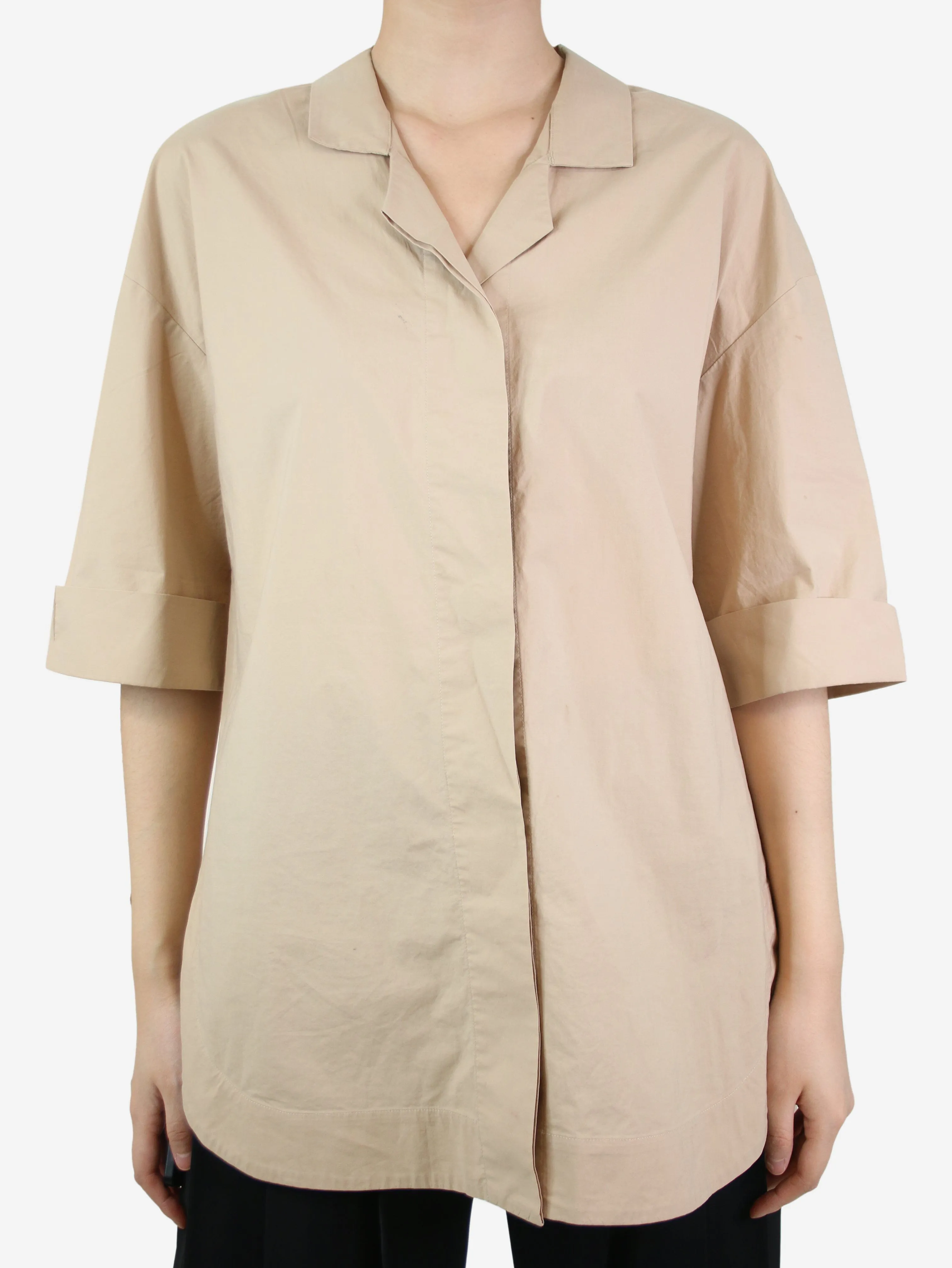 Neutral short-sleeved shirt - size IT 42