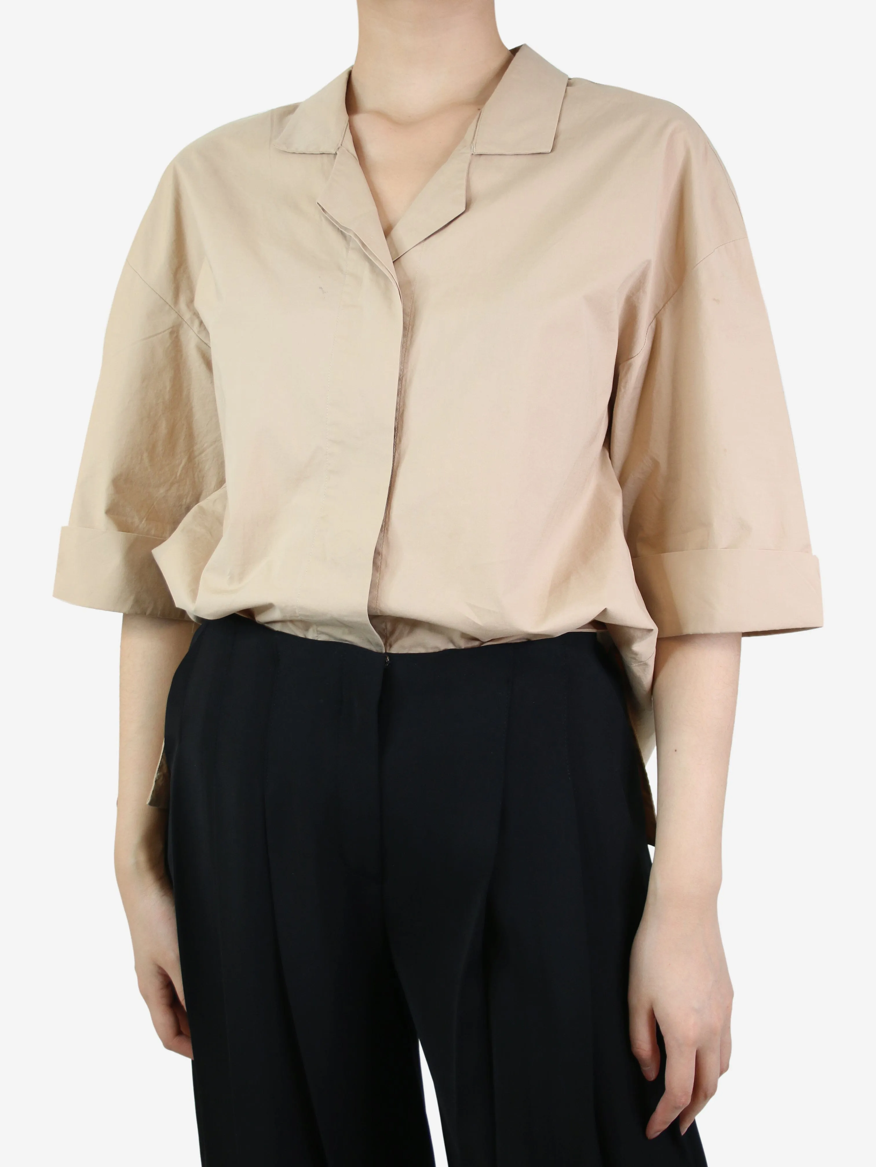 Neutral short-sleeved shirt - size IT 42