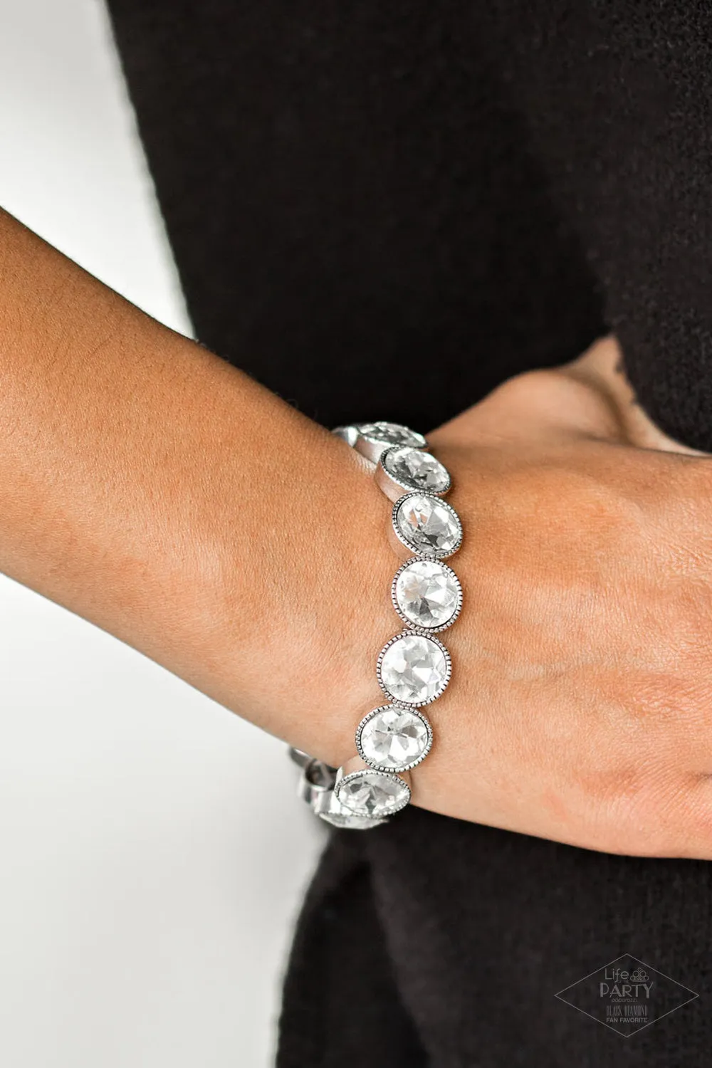 Number One Knockout - White Paparazzi Bracelet